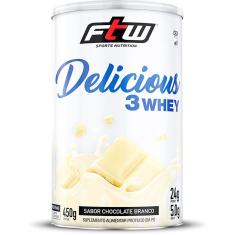 DELICIOUS 3 WHEY - 450G CHOCOLATE BRANCO - FTW Fitoway 