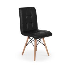 Cadeira Eiffel Gomos Estofada Base Madeira - Napole Decor