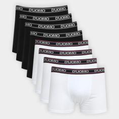 Cueca Boxer Duomo Cotton Kit Com 8 Peças Individual