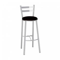 Banqueta Alta Cromada Verona Compoarte Cromado 