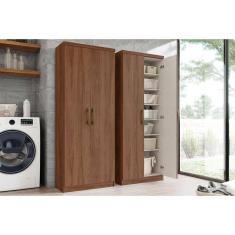 Armário Multiuso Lavanderia Margarida C/ 2 Portas Castanho - Henn