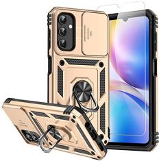Capa para celular Galaxy A14 5G, capa para Galaxy A14 5G, com protetores de tela e capa de câmera, [grau militar] capa testada contra quedas de 5 metros com suporte magnético capa protetora para