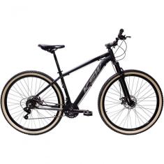 Bicicleta Aro 29 Ksw Xlt Alumínio 27v Freio Disco Mecânico Garfo Suspensão Pneu Faixa - Preto/prata Tam.19