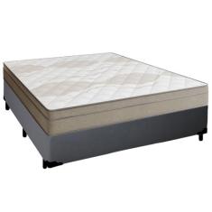 Cama Box Casal Sintético + Colchão de Molas Ensacadas Portobel Ipanema