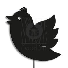 Luminária Abajur Parede Passarinho Madeira G9 30cm Decoração - Madelum