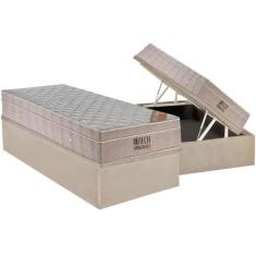 Cama Box Bau Solteiro + Colchão de Molas Ensacadas Airtech Spring (88x