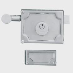 Fechadura para Portão de Sobrepor em Aço Inox 100mm mgm