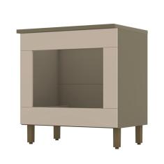 Balcão Forno Embutir Connect Duna-cristal Com Tampo Cooktop - Móveis Henn Duna-cristal