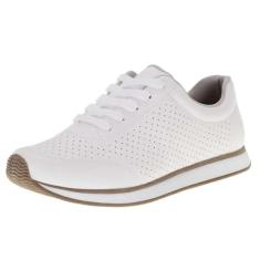 Tênis Feminino Via Marte Casual Microfuros Branco 38