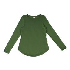 Blusa Feminina Rovitex Manga Longa Verde Escuro-Feminino