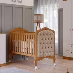 Quarto de Bebê 2 Peças com Berço e Capitonê Espresso Móveis