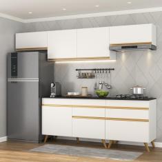 Cozinha Completa 5 peças c/ Armário e Balcão MP3708 Veneza GW Multimóveis Branca