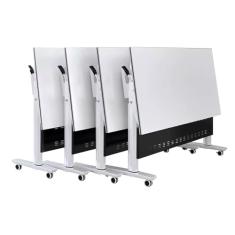 Mesas de Conferência Mesa De Reunião Dobrável De Mesa De Conferência 4PCS, Mesa De Treinamento De Seminário De Mesa De Escritório Portátil Móvel Com Mesa De Madeira De 2,5 Cm E Estrutura De Aço De Met