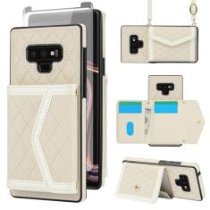 Asuwish Capa de celular para Samsung Galaxy Note 9 com protetor de tela de vidro temperado com bloqueio de RFID, compartimento para cartão de crédito, alça transversal, suporte Note9 Not S9, mulheres,