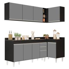 Armário de Cozinha Modulado de Canto Esquerdo 4 Peças CP50 Balcão com 