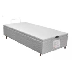 Cama Box Baú Solteiro MH1439 Bordado White (88x188x35) - Herval