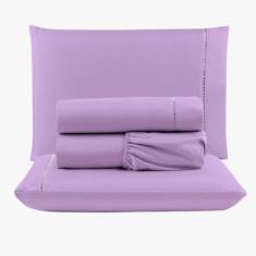 Jogo Lençol Peletizado 400 Fios Casal 4 Peças Barato Casa - Casa Show 