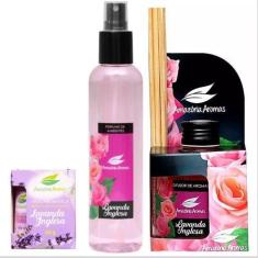 Kit Vela Perfumada Lavanda Perfume De Ambiente Difusor