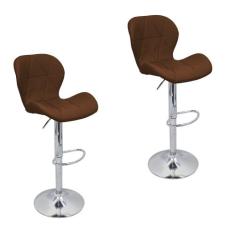 Kit 2 Banquetas Slim Estofada Giratória c/ Regulagem - Lianto Decor, M