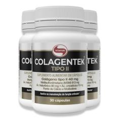 Kit 3 Colagentek Vitafor Tipo II 30 Cápsulas