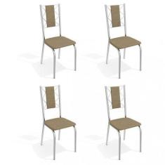 Conjunto 4 Cadeiras para Sala de Jantar Lisboa Metal - Kappesberg