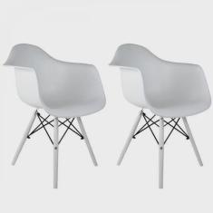 Kit 2 Cadeiras Polipropileno dsw Eames Arm