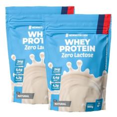 2x Whey Protein Concentrado Zero Lactose 900g New Nutrition, Natural