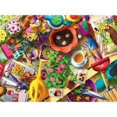 Quebra-cabeça RoseArt Kodak Premium Cork 1000 peças para adultos