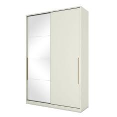 Guarda Roupa Solteiro New Predileto Areia Com Espelho - Henn