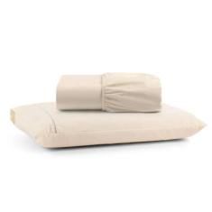 Jogo De Lençol Solteiro Mirante 100% Algodão 2 Peças - Palha - Casa Sh