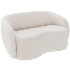 Sofá 3 Lugares 180cm Sala De Estar Living Oscar K01 Bouclê Creme