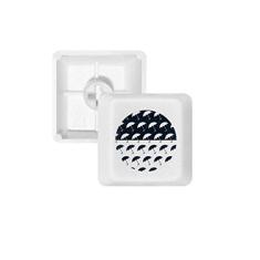 Kit de atualização para jogos com teclado mecânico PBT guarda-chuva preto e branco