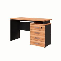 Escrivaninha Yaris 4 GV Nogal Sevilha e Preta 120 cm