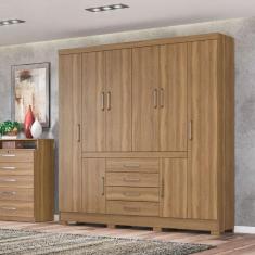 Guarda Roupa Casal 8 Portas New Realce Amendola - Demóbile