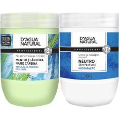 Kit massagem creme neutro 650G + gel redutor crioterapia 750G - D'Água