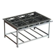 Fogão Industrial Inox 30x30 P7 6 Bocas Alta Pressão - JL Colombo