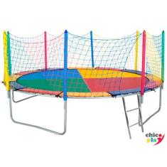 Cama Elástica 3,10m ChicoPlay Lona Colorida Nacional