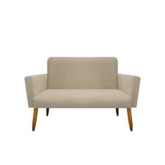 Namoradeira Decorativa Malibu 2 Lugares Suede Bege - Maitê Moda Casa
