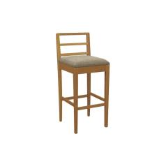 Banqueta de Cozinha Sofia Madeira Maciça 1BMM006CA 1 Un Carvalho/Boucle Bege Fendi - Kappesberg