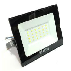Refletor LED 6500K 30W Elgin Preto Bivolt, Preto, Bivolt