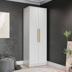 Guarda-Roupa 2 Portas 2 Cabideiros Kappesberg Adapt Branco 80cm