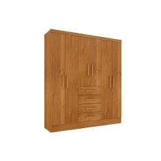 Guarda Roupa 6 Portas Arizona C- E 4 Gavetas Cinamomo - Tcil Móveis