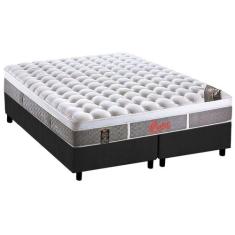 Cama Box King: Colchão Molas Pocket Ensacadas Castor Light Stress Oxyg