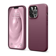 elago Capa Compatível com iPhone 13 Pro, Capa Protetora de Silicone Líquido, À Prova de Choque, Fina, Forro de Microfibra Macia Antiarranhões, 6,1 Polegadas (Borgonha)