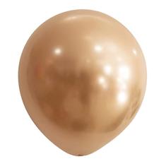 Balão Cromado Metalizado Ouro - 9 Polegadas - 25 Unidades