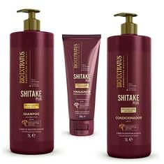 Kit Shitake Plus Shampoo, Cond. 1 Lt +Finalizador Noite/Dia