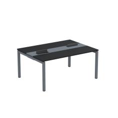 Mesa Plataforma Dupla com Pé de Aço para Coworking 160x120 Pdc16/12/2p Preto/Grafito