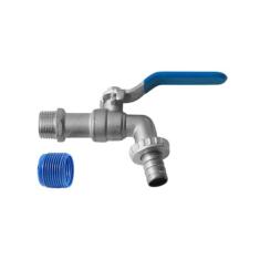 Torneira Jardim Com Adaptador Para Mangueira Esfera Com Alavanca 1/2" e 3/4" de Metal