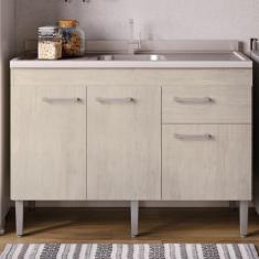 Balcão Gabinete Para Cozinha Sem Pia e Sem Tampo Organizador 3 Portas 