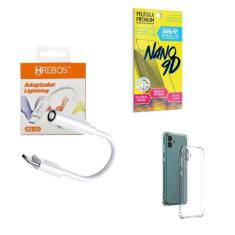 Capinha Samsung A04 + Adaptador P2 para Tipo C + Película 9D - Armyshi